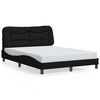 vidaXL Bed Frame without Mattress "Hvar" Black 140x200 cm Fabric