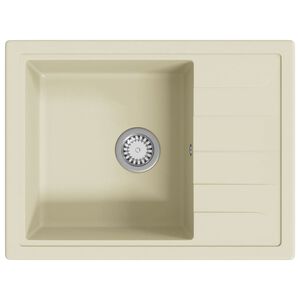 vidaXL Diskho med br&auml;ddavlopp oval beige granit