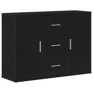 vidaXL Sk&auml;nk svart ek 91x29,5x65 cm konstruerat tr&auml;