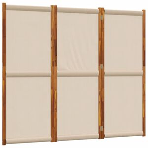 vidaXL Rumsavdelare 3 paneler taupe 210x180 cm