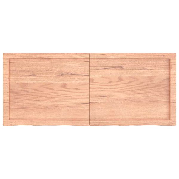 vidaXL Bordsskiva ljusbrun 120x50x(2-6) cm behandlad massiv ek