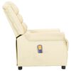 vidaXL Massagefåtölj gräddvit konstläder