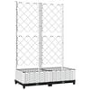 vidaXL Odlingsl&aring;da med spalj&eacute; vit 80x40x121,5 cm PP