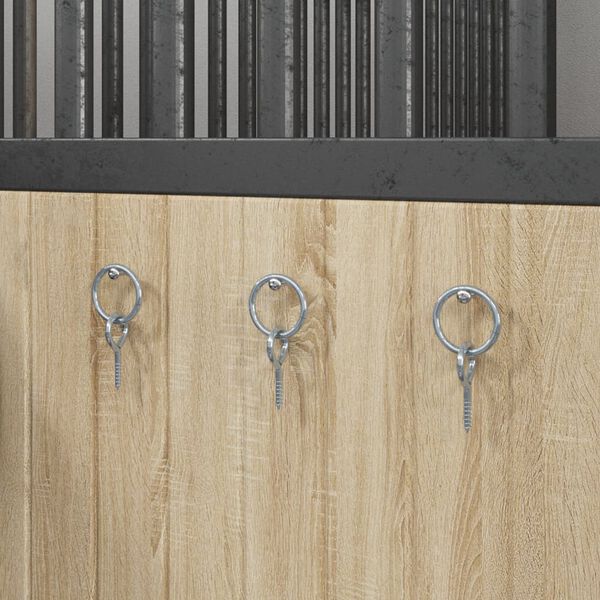 vidaXL H&auml;stf&auml;stringar med skruvar 3 st silver st&aring;l