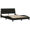 vidaXL Bed Frame without Mattress "Hanko" Black 140x190 cm Fabric