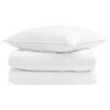 vidaXL Sommar Duvet med kudde 2 st Vit Dunfj&auml;der