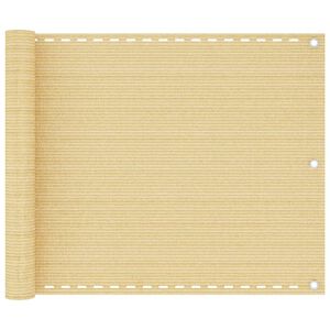 vidaXL Balkongsk&auml;rm beige 75x300 cm HDPE