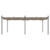 vidaXL Pergola med infällbart tak taupe 589x292x230 cm