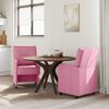 vidaXL Matstolar med hjul med hjul 2 pcs Rosa 57 x 67 x 95 cm tyg