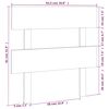 vidaXL Sänggavel honungsbrun 93,5x3x81 cm massiv furu