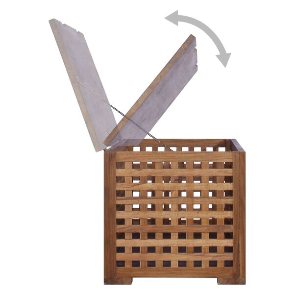 vidaXL F&ouml;rvaringsl&aring;da 80x40x40 cm massivt teaktr&auml;