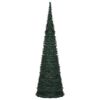 vidaXL Julgran with LED String Lights Gr&ouml;n 150 x 150 cm PVC