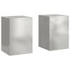 vidaXL V&auml;xtst&auml;ll 2 pcs Silver 24 x 24 x 35 cm Rostfritt st&aring;l