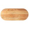 vidaXL Bordsskiva ljusbrun 140x60x2 cm massiv ek oval