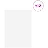 vidaXL Dekorpaneler 12 pcs Vit 21 x 30 x 0,27 cm Konstruerat tr&auml;