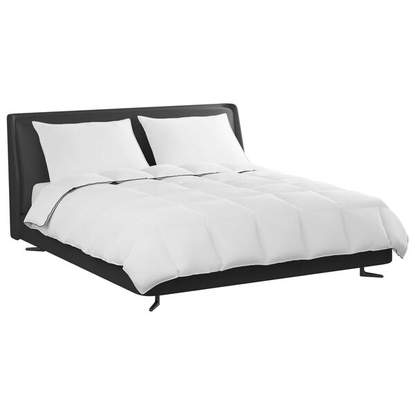 vidaXL Vinter T&auml;cke med kudde 3 pcs Vit Dunfj&auml;der