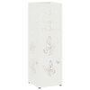 vidaXL F&ouml;rvaringskrok & St&auml;ll Vit 15,5 x 15,5 x 49 cm Metall