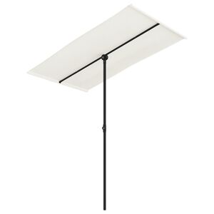 vidaXL Tr&auml;dg&aring;rdsparasoll med aluminiumst&aring;ng 180x110 cm sandvit
