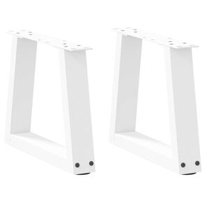 vidaXL Soffbordsben V-formade 2 st vita 30x(30-31,3) cm st&aring;l