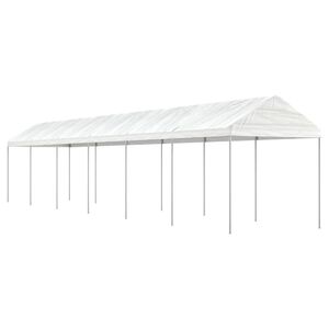 vidaXL Paviljong med tak vit 13,38x2,28x2,69 m polyeten