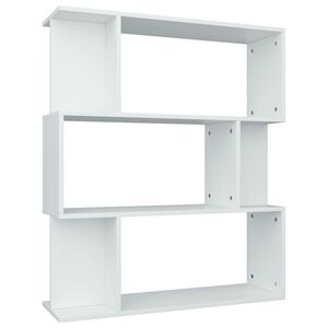 vidaXL Bokhylla/Rumsavdelare vit 80x24x96 cm konstruerat tr&auml;