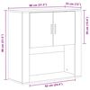 vidaXL Väggskåp med hylla Svart ek 80 x 33 x 80 cm Konstruerat trä