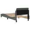 vidaXL Bed Frame "Dover" Dark Grey 90x200 cm Fabric