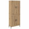 vidaXL Sk&aring;p Artisan Ek 69,5 x 34 x 180 cm Konstruerat tr&auml;