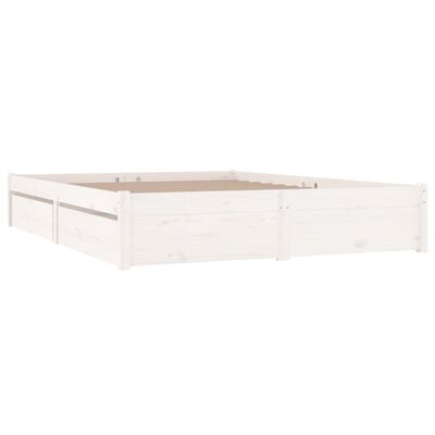 vidaXL Sängram med lådor vit 120x200 cm