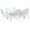 vidaXL Tr&auml;dg&aring;rdsm&ouml;belset 7 pcs Vit Aluminium