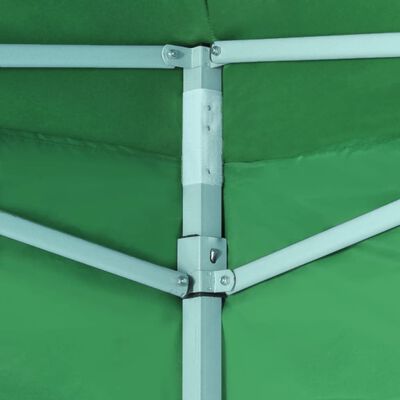 vidaXL Hopfällbart tält med 2 väggar 3x3 m grön