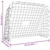 vidaXL Fotbollsmål med nät vit 125x96x60 cm stål & polyester