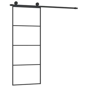 vidaXL Skjutd&ouml;rr med beslagset ESG glas och aluminium 76x205 cm