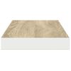 vidaXL Sv&auml;vande v&auml;gghyllor 2 st ek och vit 90x23,5x3,8 cm MDF