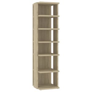 vidaXL Skohylla sonoma-ek 27,5x27x102 cm konstruerat tr&auml;