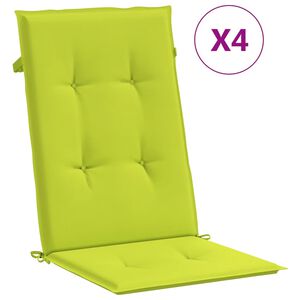 vidaXL Stolsdynor 4 st ljusgr&ouml;n 120x50x3 cm tyg