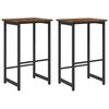 vidaXL Barpall 2 st R&ouml;kt ek 40 x 32 x 74 cm Konstruerat tr&auml;