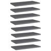 vidaXL Hyllplan 8 st gr&aring; h&ouml;gglans 40x20x1,5 cm konstruerat tr&auml;