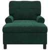 vidaXL Chaise Lounge med kudde Mörkgrön 91 x 157 x 91 cm Sammet