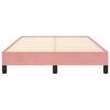 vidaXL sängram utan madrass rosa 120x190 cm sammet