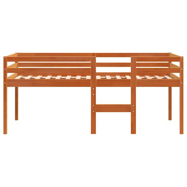 vidaXL H&ouml;g s&auml;ng vaxad brun 80x200 cm massiv furu