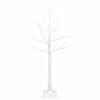 vidaXL Bj&ouml;rkjulgran Vit 22 x 22 x 120 cm Plast 174 LED-lampor