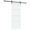vidaXL Skjutd&ouml;rr ORKDAL Vit och svart 83 x 202 cm Massiv furu
