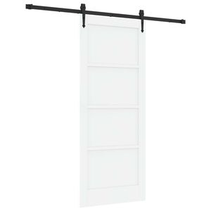 vidaXL Skjutd&ouml;rr ORKDAL Vit och svart 83 x 202 cm Massiv furu