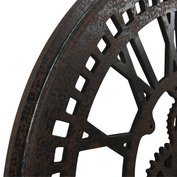 vidaXL V&auml;ggklocka svart 70 cm MDF