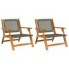 vidaXL Tr&auml;dg&aring;rdsm&ouml;bler 2 pcs Gr&aring; 67 x 78 x 73 cm Massivt Akaciatr&auml;