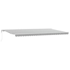 vidaXL Markis automatiskt inf&auml;llbar antracit och vit 600x300 cm