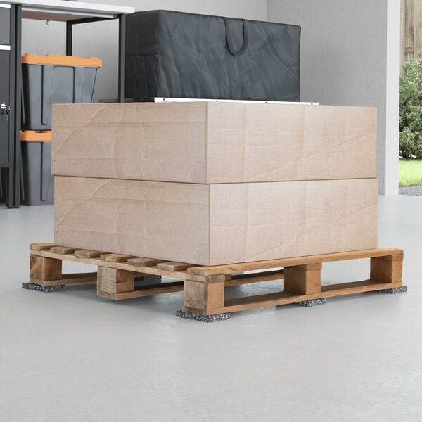 vidaXL Gummirulle Svart Gummi