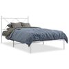 vidaXL S&auml;ngram med huvudgavel metall vit 100x190 cm