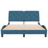 vidaXL Bed Frame with LED without Mattress Blue 140x200 cm Velvet
